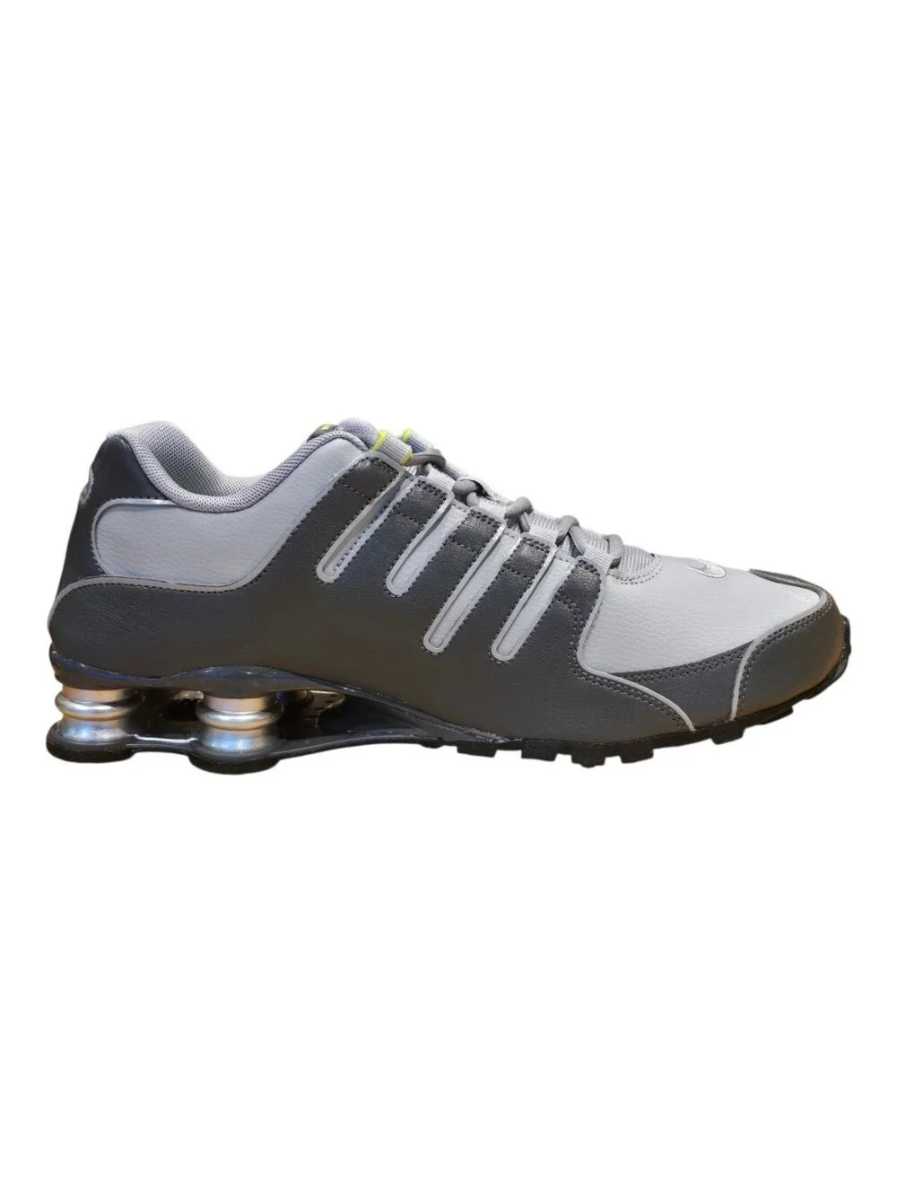 Nike Shox NX Dark Grey Wolf Grey Volt Sneakers 378341-009 Men's Size 10.5 NEW
